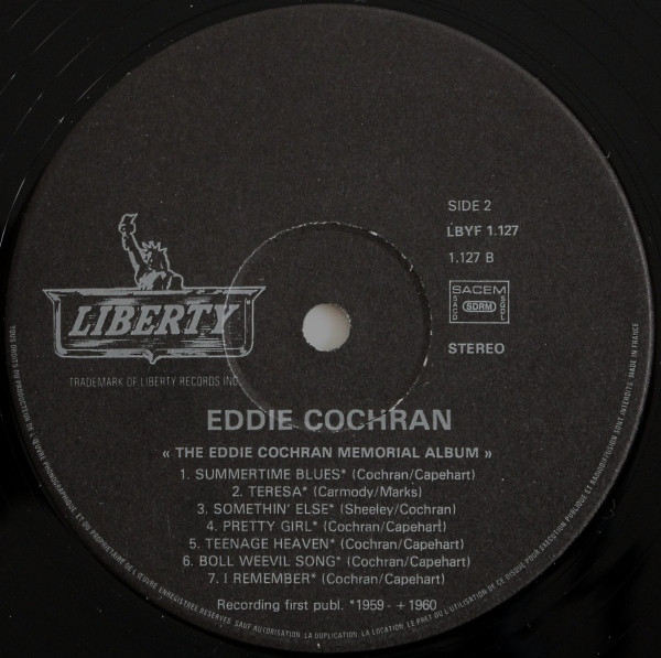 Cover zu Eddie Cochran - The Eddie Cochran Memorial Album | 1978 | Vinyl | Rock | France