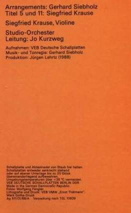 Cover zu Siegfried Krause - Mein Großes Wunschkonzert | 1988 | Vinyl | Jazz, Pop, Folk, World, & Country | German Democratic Republic (GDR)