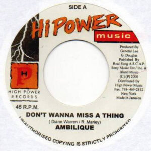 Bild Ambelique – Don’t Wanna Miss A Thing | 2000 | Vinyl, 45 RPM, 7″ | Reggae | Jamaica Schallplatten Ankauf