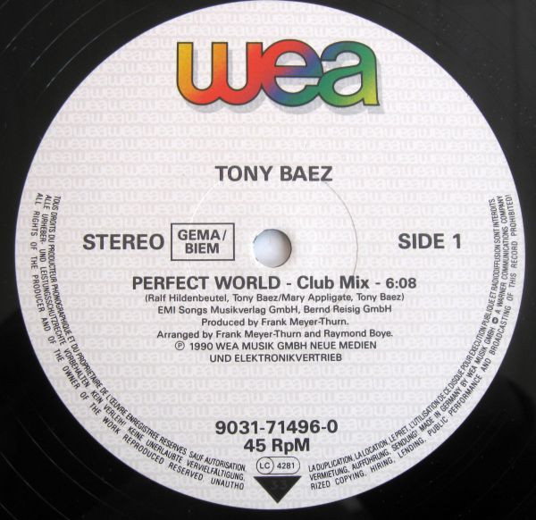 Cover zu Tony Baez - Nationwide Television | 1990 | Vinyl | Electronic | Germany Schallplatten Ankauf