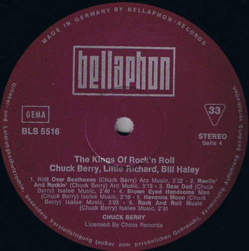 Cover zu Chuck Berry, Bill Haley, Little Richard - The Kings Of Rock'n Roll | 1973 | 2xLP, Comp | Rock | Germany