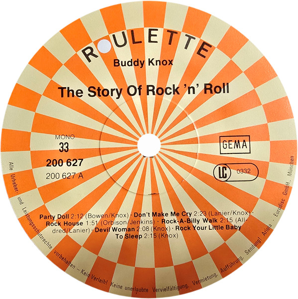 Cover zu Buddy Knox - The Story Of Rock And Roll | 1979 | Vinyl | Rock | Germany Schallplatten Ankauf