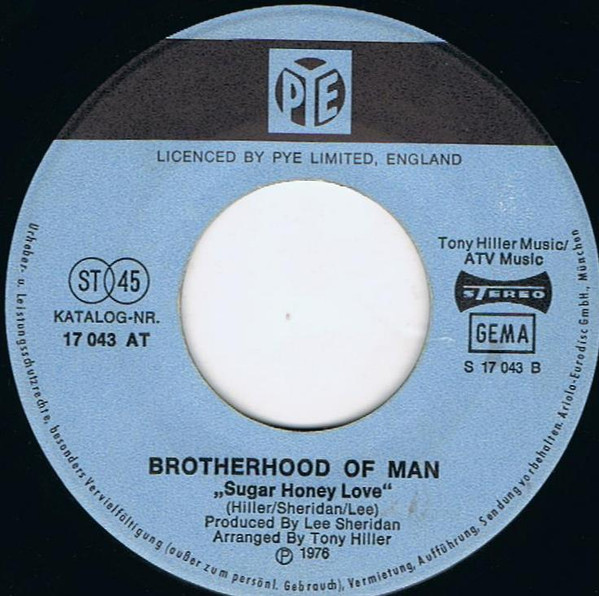 Cover zu Brotherhood Of Man - My Sweet Rosalie / Sugar Honey Love | 1976 | Vinyl | Pop | Germany