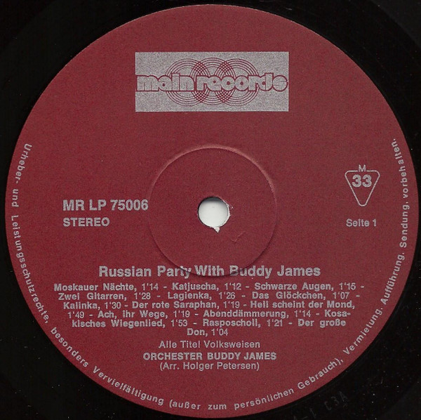 Cover zu Buddy James And His Orchestra - Russian Party | Vinyl | Folk, World, & Country | Germany