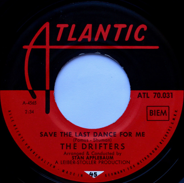 Cover zu The Drifters - Save The Last Dance For Me | 1960 | Vinyl | Rock, Funk / Soul | Germany Schallplatten Ankauf