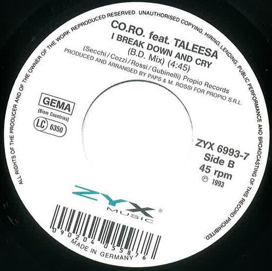 Cover zu CO.RO. - There's Something Going On | 1993 | Vinyl | Electronic | Germany