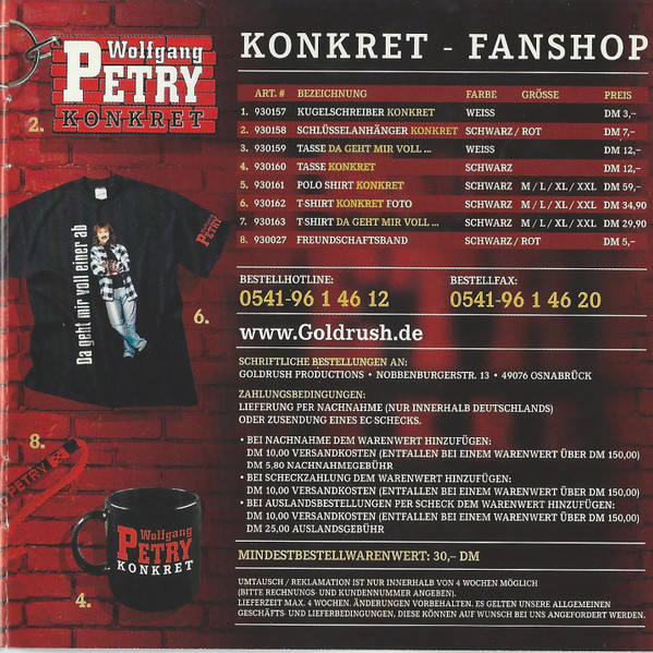 Cover zu Wolfgang Petry - Konkret | 2000 | Vinyl | Pop | Germany