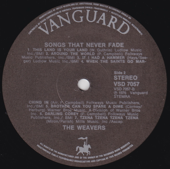 Cover zu The Weavers - Songs That Never Fade | 1976 | Vinyl | Folk, World, & Country | Netherlands