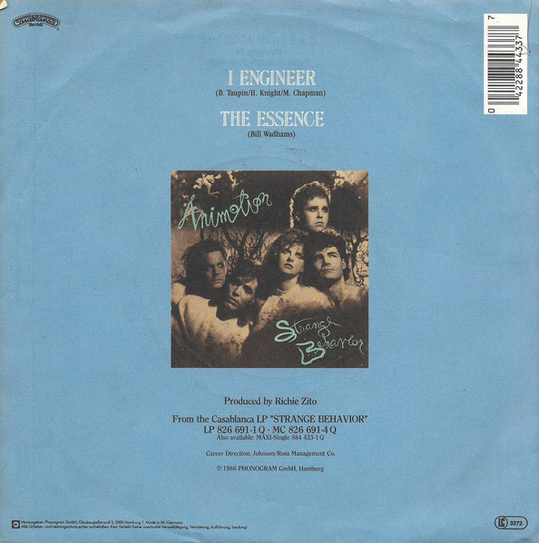 Cover zu Animotion - I Engineer | 1986 | Vinyl, Stereo, 45 RPM, 7