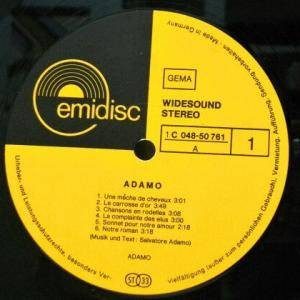 Cover zu Adamo - Adamo | Vinyl | Pop | Germany Schallplatten Ankauf