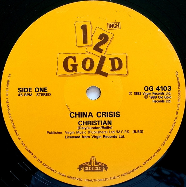 Cover zu China Crisis - Christian / Wishful Thinking | 1989 | Vinyl | Electronic | UK Schallplatten Ankauf