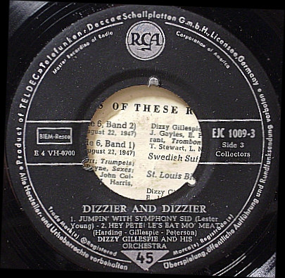 Cover zu Dizzy Gillespie And His Orchestra - Dizzier And Dizzier | 1957 | Vinyl | Jazz, Latin | Germany