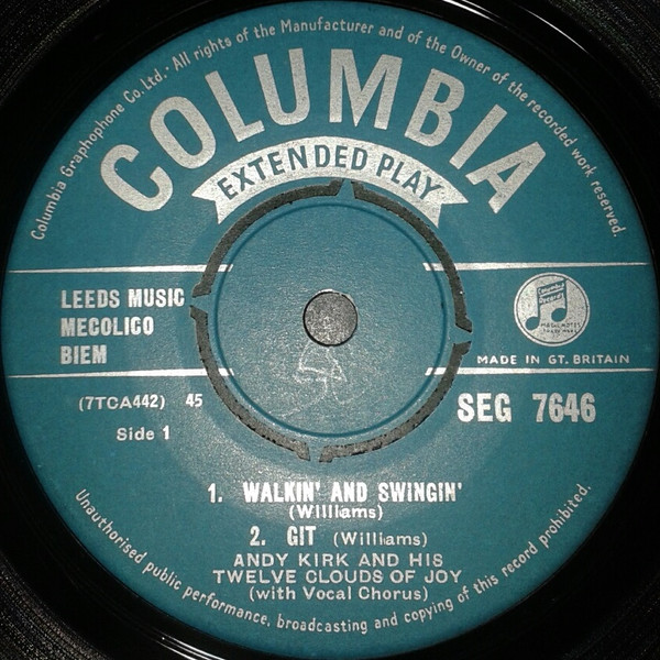 Cover zu Andy Kirk And His Clouds Of Joy - Walkin' And Swingin' | 1956 | Vinyl | Jazz | UK