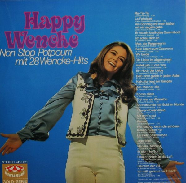Cover zu Wencke Myhre - Happy Wencke | 1971 | Vinyl | Pop | Germany Schallplatten Ankauf
