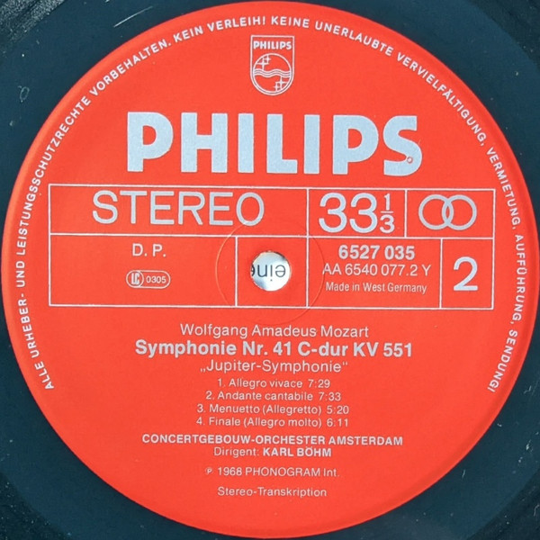 Cover zu Wolfgang Amadeus Mozart, Karl Böhm - Symphonien Nr. 40 G-moll / Nr. 41 C-dur