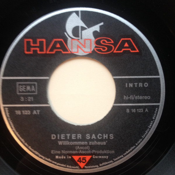 Cover zu Dieter Sachs - Willkommen Zuhaus' | 1975 | Vinyl | Pop | Germany Schallplatten Ankauf