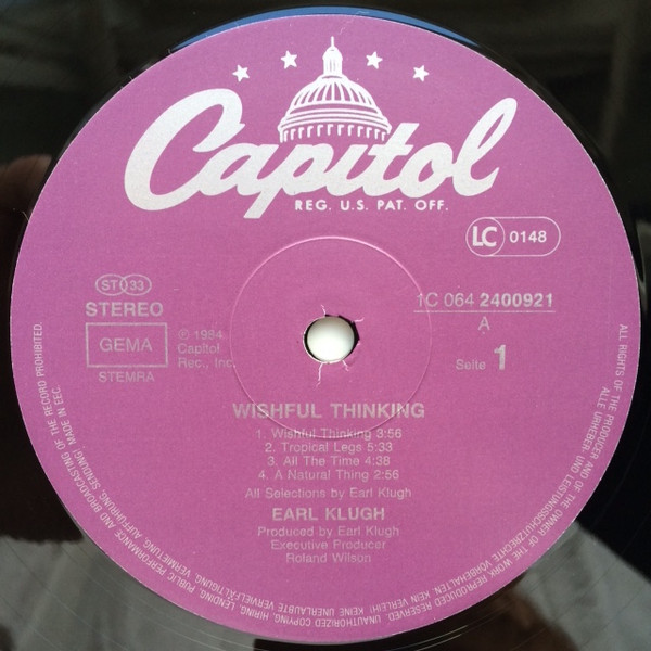 Cover zu Earl Klugh - Wishful Thinking | 1984 | Vinyl | Jazz | Europe