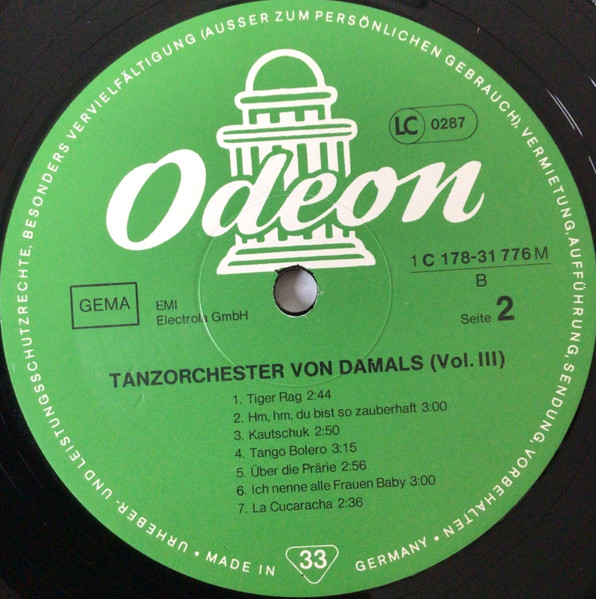 Cover zu Various - Tanzorchester Von Damals Vol. 3 | Vinyl | Jazz, Latin, Blues, Pop | Germany