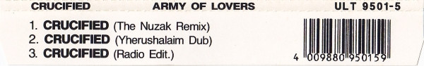 Cover zu Army Of Lovers - Crucified | 1991 | Vinyl | Electronic, Pop | Germany Schallplatten Ankauf