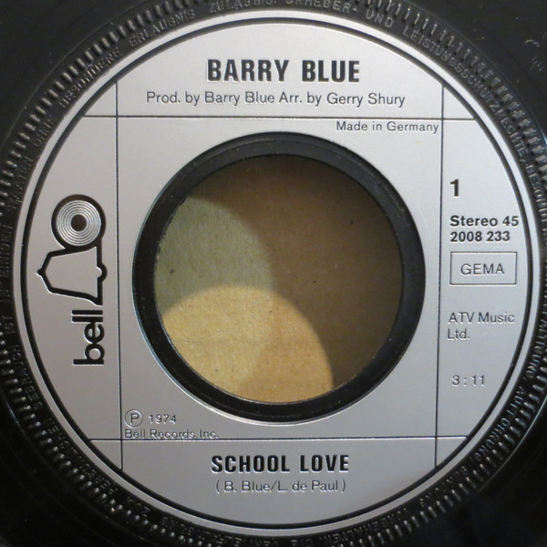 Cover zu Barry Blue - School Love | 1974 | Vinyl | Rock, Pop | Germany Schallplatten Ankauf