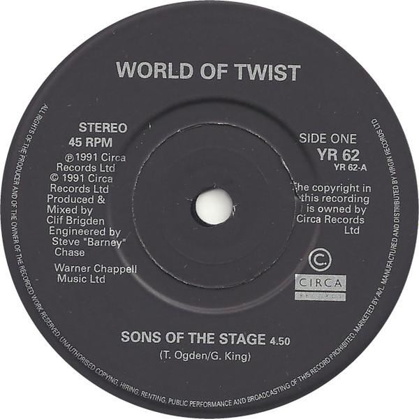Cover zu World Of Twist - Sons Of The Stage | 1991 | Vinyl, 7
