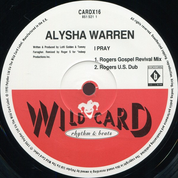 Cover zu Alisha Warren - I Thought I Meant The World To You | 1995 | Vinyl | Electronic, Funk / Soul | UK
