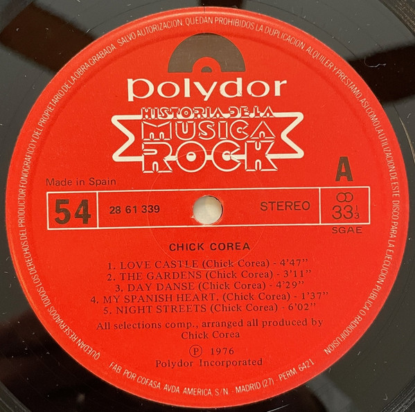 Cover zu Chick Corea - Chick Corea | 1982 | Vinyl | Jazz, Latin | Spain
