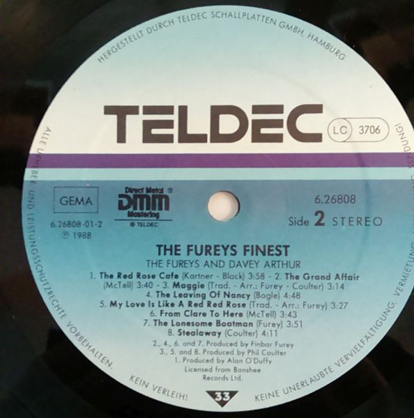 Cover zu The Fureys & Davey Arthur - The Fureys Finest | 1988 | Vinyl | Folk, World, & Country | Germany