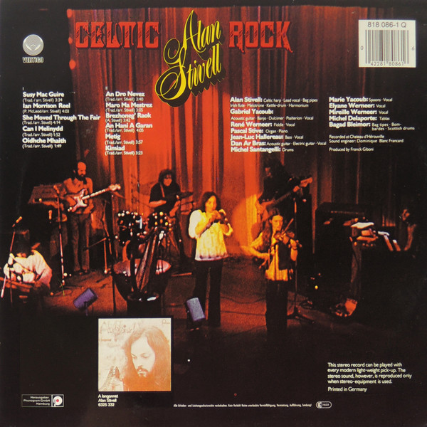 Cover zu Alan Stivell - Celtic Rock | 1983 | LP, Album, RE | Rock, Folk, World, & Country | Germany Schallplatten Ankauf