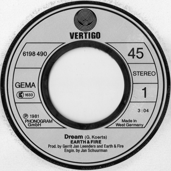 Cover zu Earth And Fire - Dream | 1981 | Vinyl | Electronic, Rock, Pop | Germany