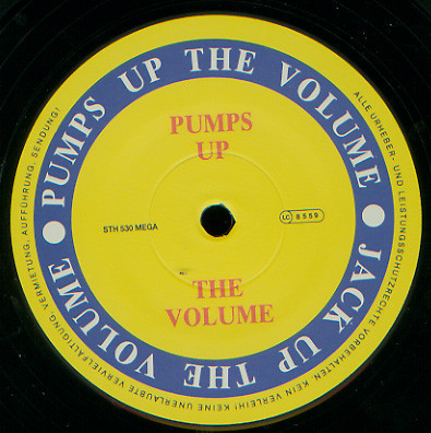 Cover zu |B|R|O|N|X| - Pumps Up The Volume | 1987 | Vinyl | Electronic | Germany Schallplatten Ankauf