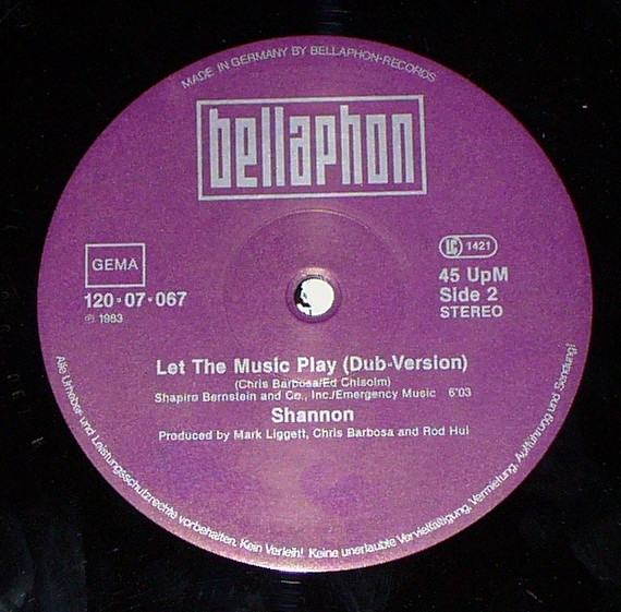 Cover zu Shannon - Let The Music Play (Special-Remix) | 1983 | Vinyl | Electronic | Germany