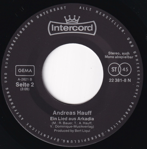 Cover zu Andreas Hauff - Sie Hat Nur Dich Geliebt | 1975 | Vinyl | Pop | Germany