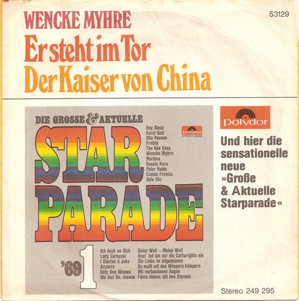 Cover zu Wencke Myhre - Er Steht Im Tor | 1969 | Vinyl | Pop | Germany Schallplatten Ankauf