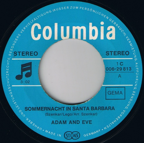 Cover zu Adam & Eve (6) - Sommernacht In Santa Barbara | 1970 | 7