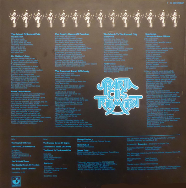 Cover zu Triumvirat - Spartacus | 1975 | Vinyl | Rock | Germany