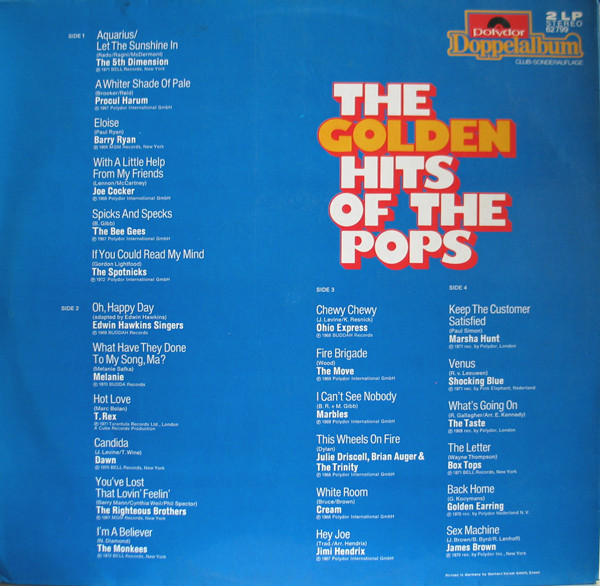 Cover zu Various - The Golden Hits Of The Pops | 1974 | Vinyl | Rock, Funk / Soul, Pop | Germany