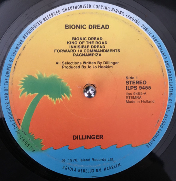 Cover zu Dillinger - Bionic Dread | 1976 | Vinyl | Reggae | Benelux