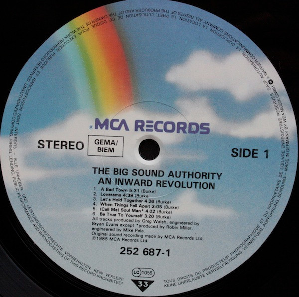 Cover zu Big Sound Authority - An Inward Revolution | 1985 | LP, Album | Rock, Pop | Europe
