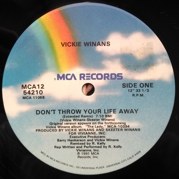 Cover zu Vickie Winans - Don't Throw Your Life Away | 1991 | Vinyl | Hip Hop, Funk / Soul | US Schallplatten Ankauf