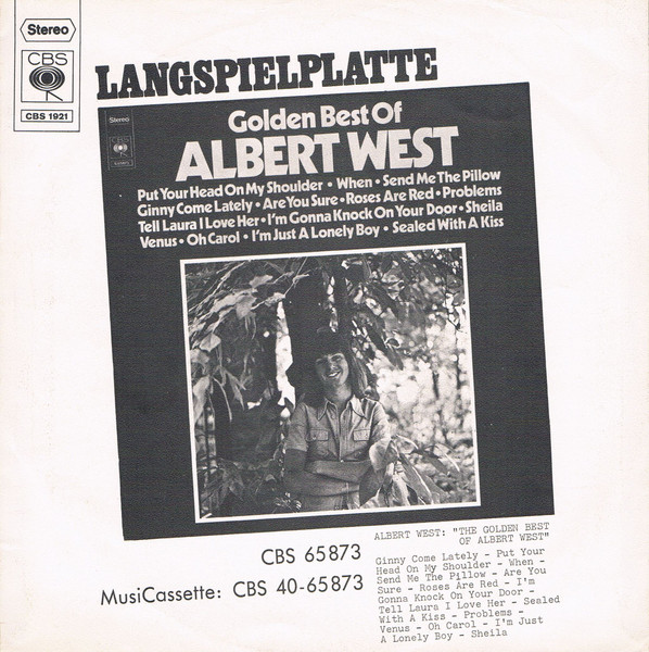 Cover zu Albert West - Put Your Head On My Shoulder | 1973 | Vinyl | Pop | Germany Schallplatten Ankauf