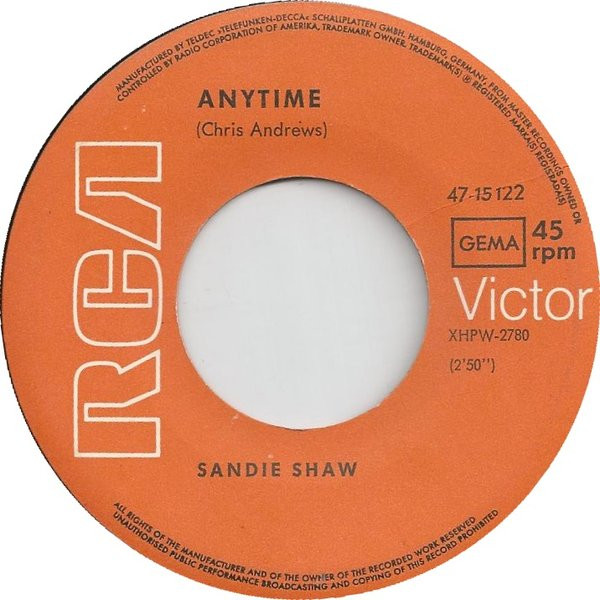 Cover zu Sandie Shaw - Think It All Over | 1969 | Vinyl | Pop | Germany Schallplatten Ankauf
