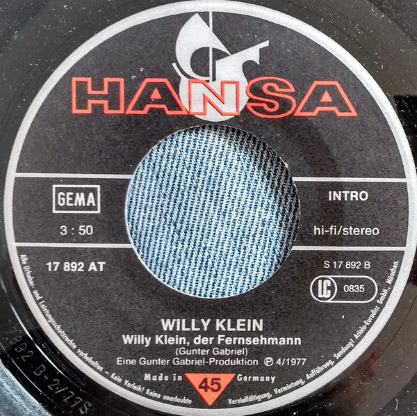 Cover zu Willy Klein - Laß Doch Mal Den Willy Ran | 1977 | Vinyl | Pop | Germany