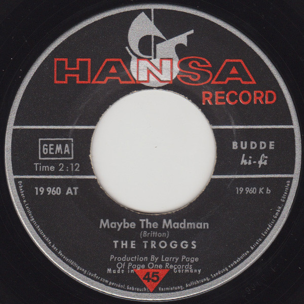 Cover zu The Troggs - Little Girl | 1968 | Vinyl | Rock | Germany