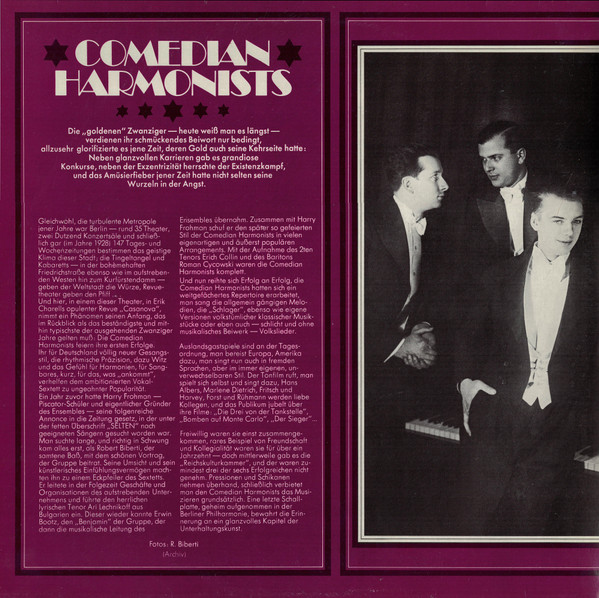 Cover zu Comedian Harmonists - Comedian Harmonists | 1975 | Vinyl, LP, Album, Mono, Compilation | Pop | Germany