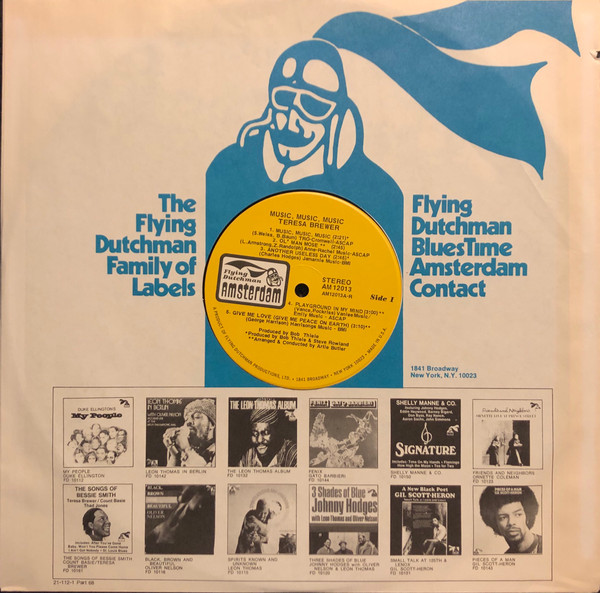 Cover zu Teresa Brewer - Music, Music, Music | 1973 | Vinyl | Rock, Folk, World, & Country | US