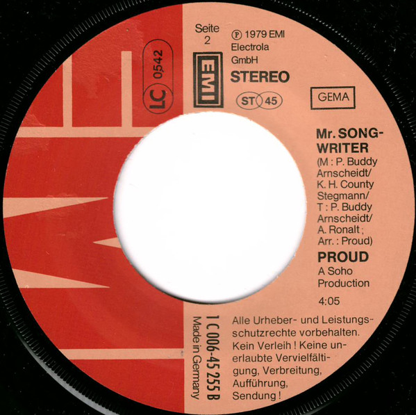 Cover zu Proud - Music Man | 1979 | 7
