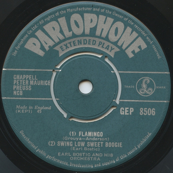 Cover zu Earl Bostic And His Orchestra - Flamingo | 1954 | Vinyl | Jazz | UK Schallplatten Ankauf