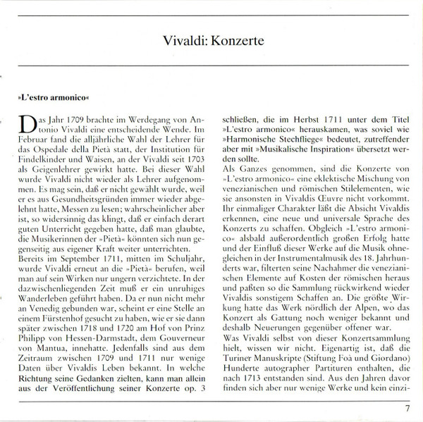 Cover zu Antonio Vivaldi, The English Concert, Trevor Pinnock - Violin Concertos (From