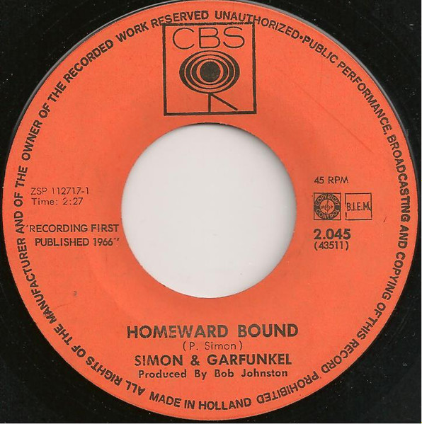 Cover zu Simon & Garfunkel - Homeward Bound | 1966 | Vinyl | Rock | Netherlands Schallplatten Ankauf
